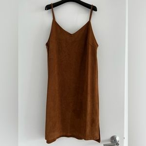 Faux suede slip dress | one size